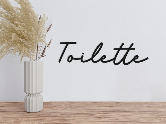 Schriftzug "Toilette"